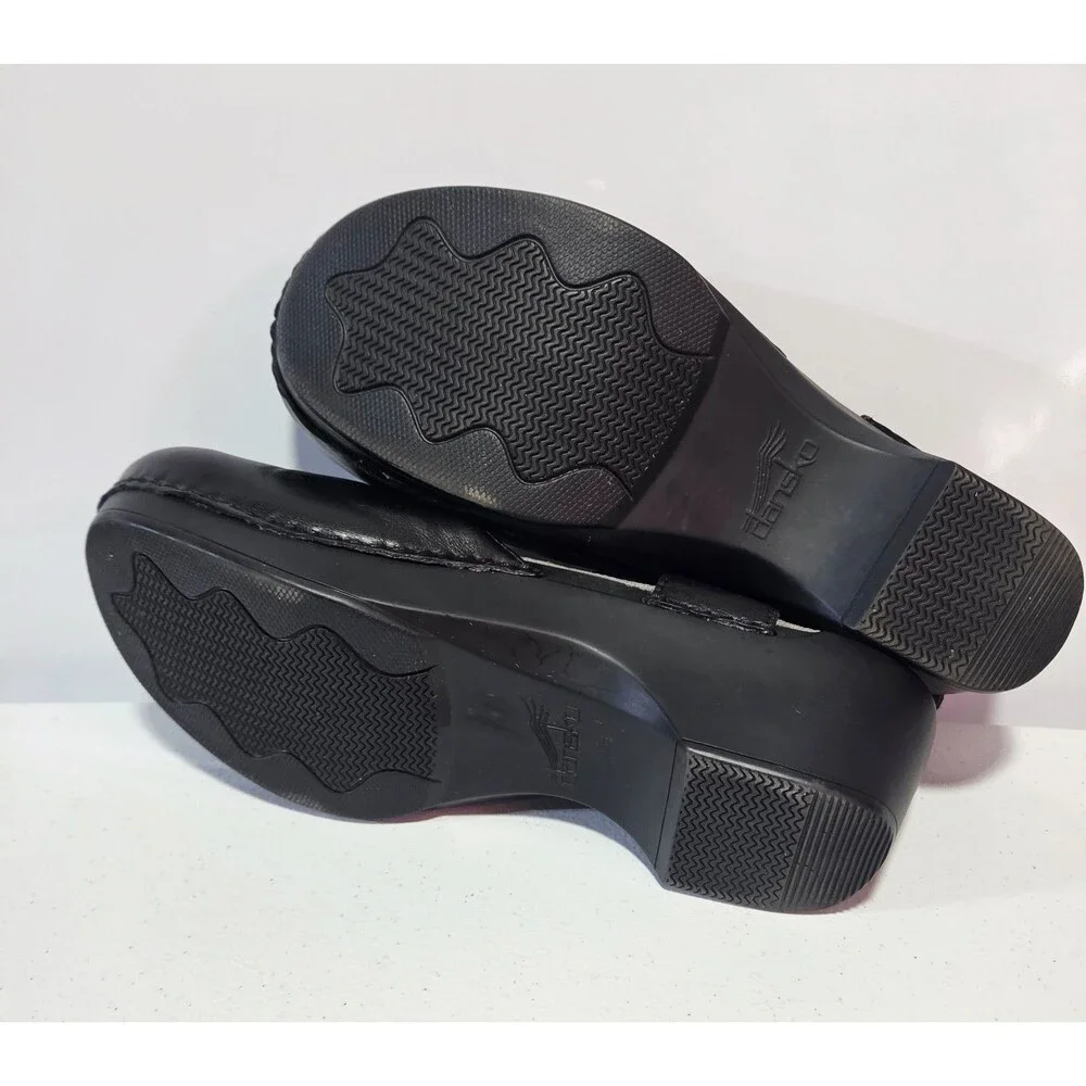 Dansko Sam Mary Jane Closed Toe Sandals Black Leather EU41 US 10.5-11 - Picture 6 of 7